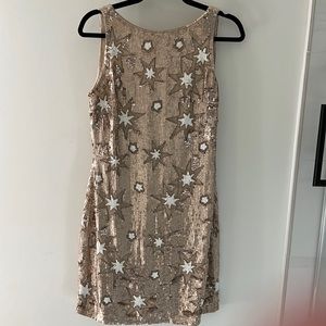 Gold and Silver Star sequin dress